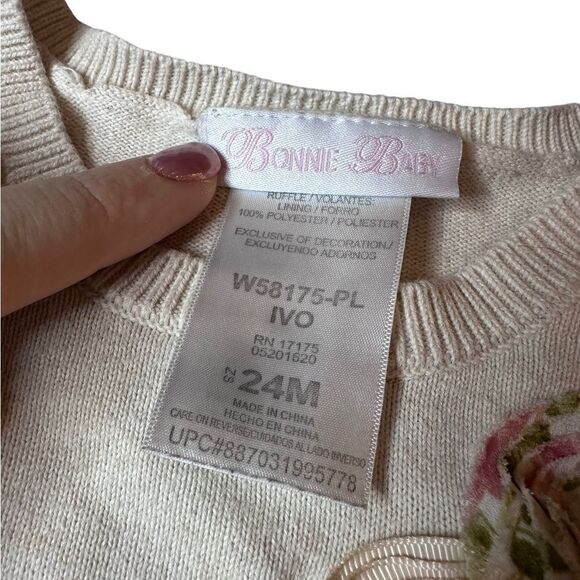 Bonnie Baby Tulle Sweater Dress 24 Months - Picture 3 of 4